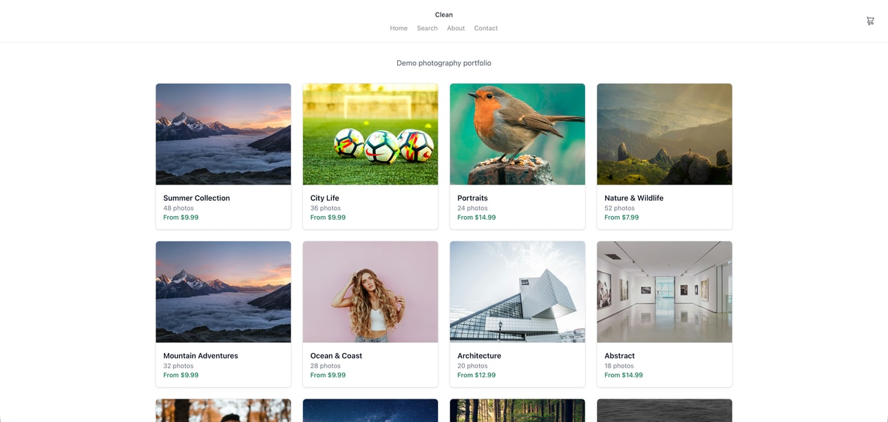 Clean theme preview